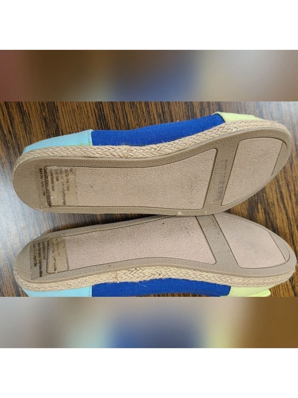 Crazy 8 Women's Multi Colored Flats, Size 5 - Yellow, Blue - Picture 2 of 4